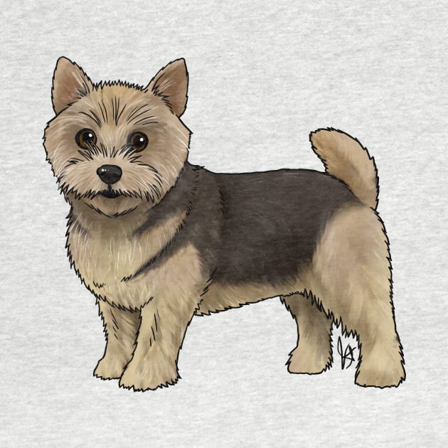 Dog - Norwich Terrier - Black and Tan by Jen's Dogs Custom Gifts and Designs